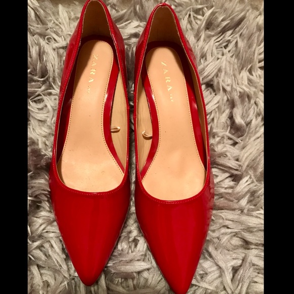 Zara Shoes - Zara, Vegan patent leather block heels